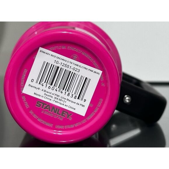 Stanley Quencher H2.0 FlowState Tumbler 30oz, NEON‎ ELECTRIC PINK - Picture 5 of 5
